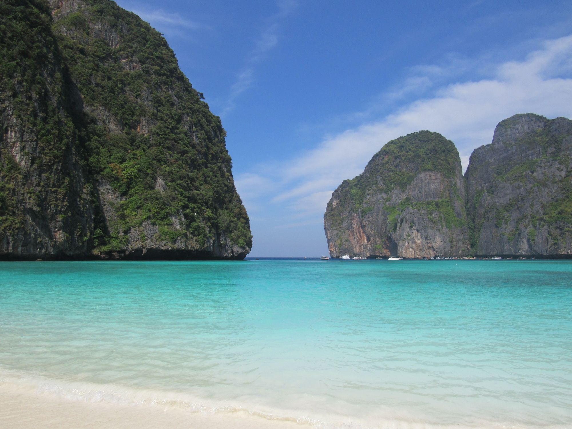 Maya Bay beach and turquoise water
